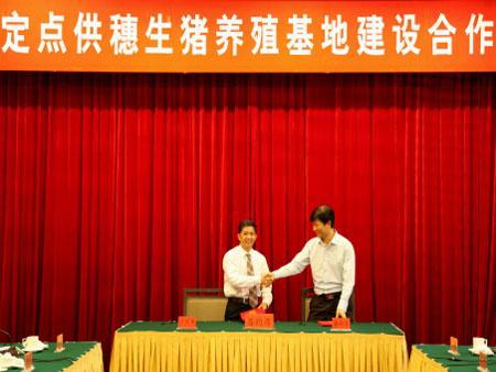 瓊穗兩地簽訂《定點(diǎn)供穗生豬養(yǎng)殖基地建設(shè)合作協(xié)議》
