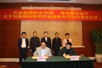 農(nóng)業(yè)部支持海南建設(shè)熱帶現(xiàn)代農(nóng)業(yè)國際合作示范區(qū)